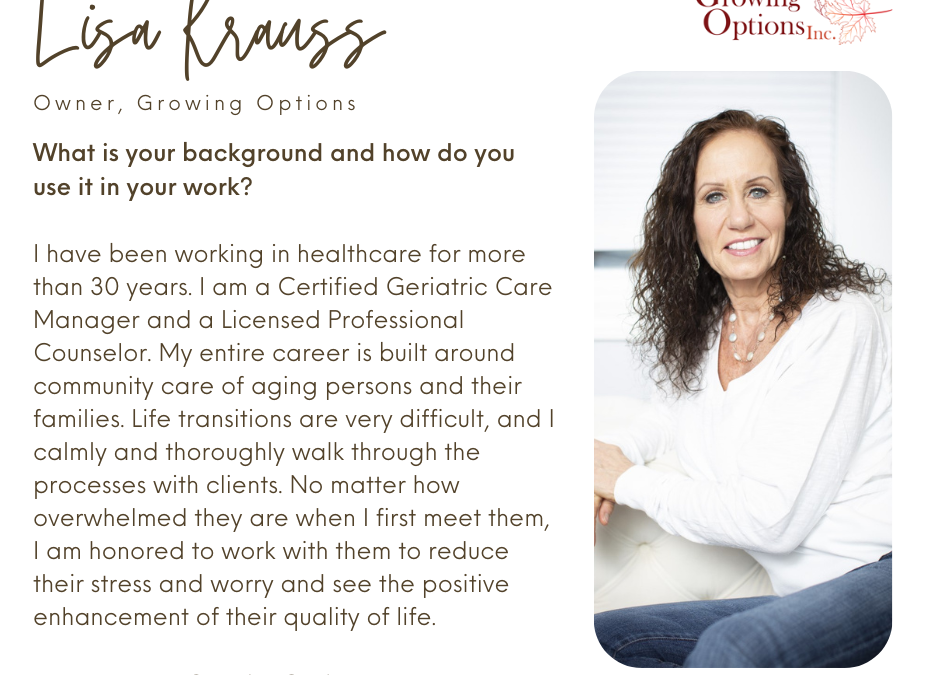 Lisa Krauss, MA, LPC, NCC, CMC – Experience in All Areas of Care